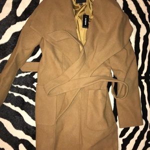 New! EXPRESS Long Wool Blend Peacoat XS